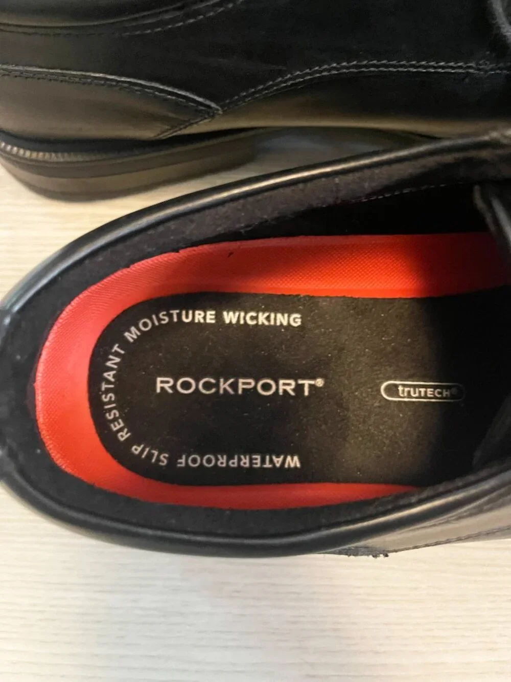 Rockport Hydro-Shield Waterproof Men's Black Leather Dress Shoes Size 11M TruTEC